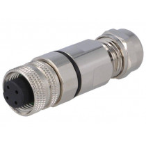PXMBNI12FBF03ASCPG7; Plug; M12; PIN: 3; female; A code-DeviceNet / CANopen; for cable; BULGIN
