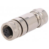 PXMBNI12FBF05ASCPG9; Plug; M12; PIN: 5; female; A code-DeviceNet / CANopen; for cable; BULGIN