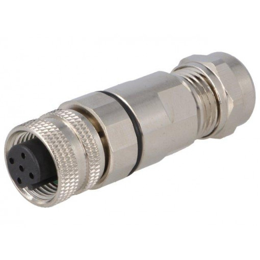 PXMBNI12FBF05BSCPG7; Plug; M12; PIN: 5; female; B code-Profibus; for cable; soldered; BULGIN