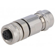 PXMBNI12FBF05BSCPG9; Plug; M12; PIN: 5; female; B code-Profibus; for cable; soldered; BULGIN