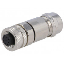 PXMBNI12FBF08ASCPG9; Plug; M12; PIN: 8; female; A code-DeviceNet / CANopen; for cable; BULGIN