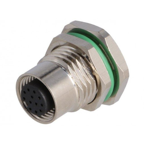 PXMBNI12RPF12APCPG9; Socket; M12; PIN: 12; female; A code-DeviceNet / CANopen; THT; IP67; BULGIN