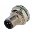 PXMBNI12RPM08APCM16; Socket; M12; PIN: 8; male; A code-DeviceNet / CANopen; THT; IP67; BULGIN PXMBNI12RPM08APCM16; Socket; M12; PIN: 8; male; A code-DeviceNet / CANopen; THT; IP67; BULGIN