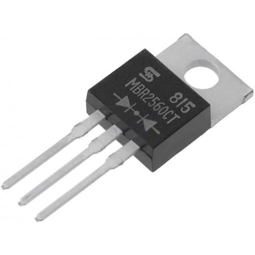 MBR2560CT; Diode: Schottky rectifying; THT; 60V; 25A; TO220AB; Package: tube; TAIWAN SEMICONDUCTOR