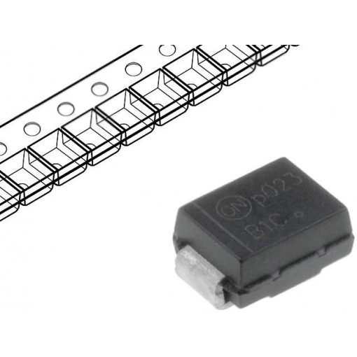 MBRS1100T3G; Diode: Schottky rectifying; SMD; 100V; 1A; SMB; Package: reel,tape; ON SEMICONDUCTOR