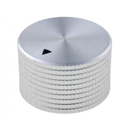 MC-131-6.4; Knob; with pointer; aluminium; Øshaft: 6mm; Ø25x15mm; SCI MC-131-6.4; Knob; with pointer; aluminium; Øshaft: 6mm; Ø25x15mm; SCI