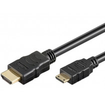 31934; Cable; HDMI 1.4; HDMI mini plug,HDMI plug; 5m; black; Goobay