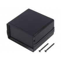 MC12.9; Enclosure: with panel; MINI CAB; X: 80mm; Y: 85mm; Z: 48mm; black; TEKO