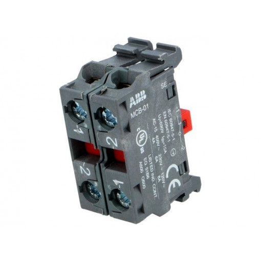 1SFA611610R1020; Contact block; 22mm; front fixing; Contacts: NC x2; ABB