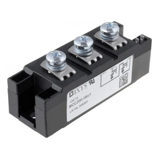 MCC200-18IO1; Module: thyristor; double series; 1.8kV; 216A; Y2-DCB; Ufmax: 1.52V; IXYS MCC200-18IO1; Module: thyristor; double series; 1.8kV; 216A; Y2-DCB; Ufmax: 1.52V; IXYS