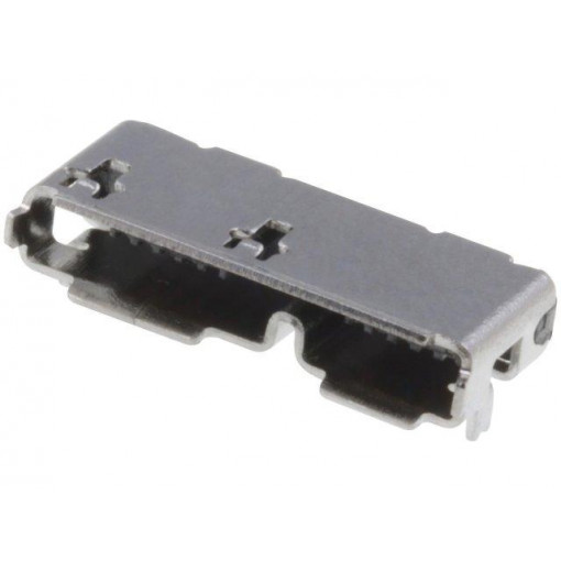 MCR-AB3-RA-SMT-15; Socket; USB AB micro; SMT; horizontal; USB 3.0; gold-plated; ADAM TECH