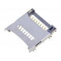 MCSP-R-08-A-SG-HC-T/R; Connector: for cards; SD Micro; with hinged cover; SMT; ADAM TECH