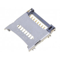 MCSP-R-08-A-SG-HC-T/R; Connector: for cards; SD Micro; with hinged cover; SMT; ADAM TECH