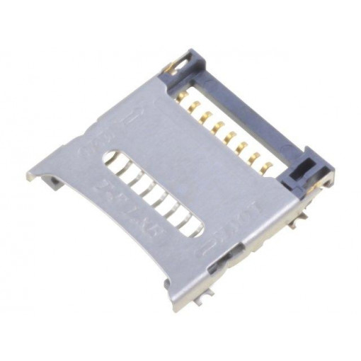 MCSP-R-08-A-SG-HC-T/R; Connector: for cards; SD Micro; with hinged cover; SMT; ADAM TECH