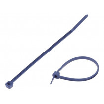 111-01341; Cable tie; with metal; L: 100mm; W: 2.5mm; polyamide; 60N; blue; HELLERMANNTYTON 111-01341; Cable tie; with metal; L: 100mm; W: 2.5mm; polyamide; 60N; blue; HELLERMANNTYTON