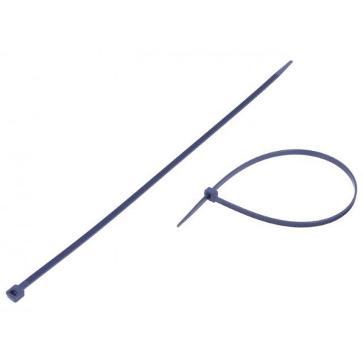 111-01399; Cable tie; with metal; L: 301mm; W: 4.7mm; polyamide; 150N; blue; HELLERMANNTYTON