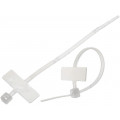 MCV-100; Cable tie; with label; L: 100mm; W: 2.5mm; polyamide; 78.5N; natural; KSS WIRING MCV-100; Cable tie; with label; L: 100mm; W: 2.5mm; polyamide; 78.5N; natural; KSS WIRING