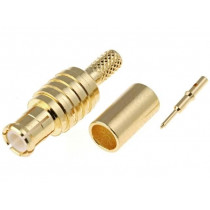MCX1121A1-3GT30G-5-50; Plug; MCX; male; straight; 50Ω; crimped; for cable; teflon; Vswr: 1.3; AMPHENOL MCX1121A1-3GT30G-5-50; Plug; MCX; male; straight; 50Ω; crimped; for cable; teflon; Vswr: 1.3; AMPHENOL