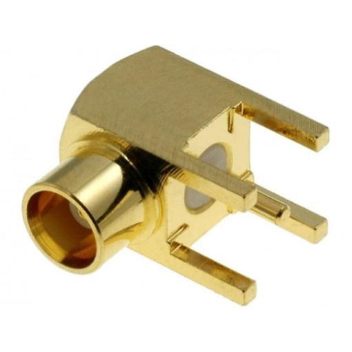 MCX6252B1-3GT30G-50; Socket; MCX; female; angled 90°; 50Ω; THT; teflon; gold-plated; AMPHENOL MCX6252B1-3GT30G-50; Socket; MCX; female; angled 90°; 50Ω; THT; teflon; gold-plated; AMPHENOL