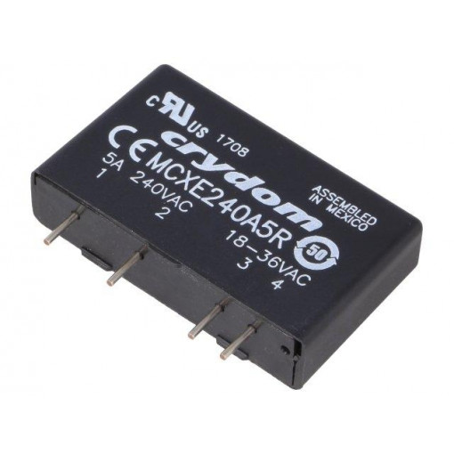 MCXE240A5R; Relay: solid state; Ucntrl: 18÷36VAC; 5A; 12÷280VAC; THT; SIP; CRYDOM