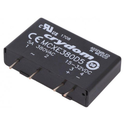 MCXE380D5; Relay: solid state; Ucntrl: 15÷32VAC; 5A; 48÷530VAC; THT; SIP; CRYDOM