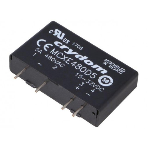MCXE480D5; Relay: solid state; Ucntrl: 15÷32VAC; 5A; 48÷660VAC; THT; SIP; CRYDOM