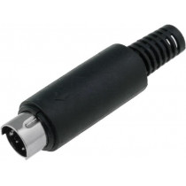 ; Plug; DIN mini; male; PIN: 6; soldering; for cable;  ; Plug; DIN mini; male; PIN: 6; soldering; for cable;