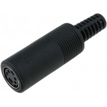 MDC-104; Plug; DIN mini; female; PIN: 4; soldering; for cable; straight; NINIGI MDC-104; Plug; DIN mini; female; PIN: 4; soldering; for cable; straight; NINIGI