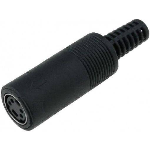 MDC-104; Plug; DIN mini; female; PIN: 4; soldering; for cable; straight; NINIGI MDC-104; Plug; DIN mini; female; PIN: 4; soldering; for cable; straight; NINIGI