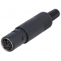 MDC-106; Plug; DIN mini; female; PIN: 6; soldering; for cable; straight; NINIGI MDC-106; Plug; DIN mini; female; PIN: 6; soldering; for cable; straight; NINIGI