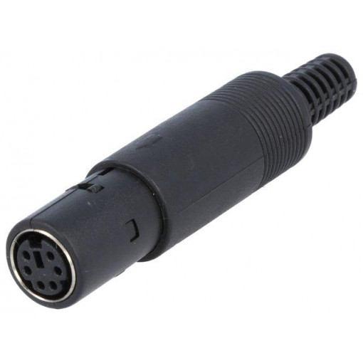 MDC-106; Plug; DIN mini; female; PIN: 6; soldering; for cable; straight; NINIGI MDC-106; Plug; DIN mini; female; PIN: 6; soldering; for cable; straight; NINIGI