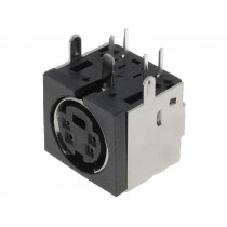 MDC-204; Socket; DIN mini; female; PIN: 4; THT; angled 90°; NINIGI MDC-204; Socket; DIN mini; female; PIN: 4; THT; angled 90°; NINIGI