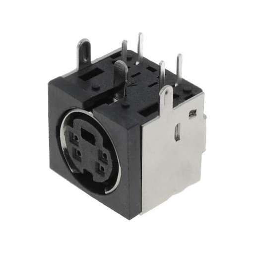 MDC-204; Socket; DIN mini; female; PIN: 4; THT; angled 90°; NINIGI MDC-204; Socket; DIN mini; female; PIN: 4; THT; angled 90°; NINIGI