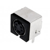 DS1093-01-BN40; Socket; DIN mini; female; PIN: 4; THT; angled 90°; CONNFLY DS1093-01-BN40; Socket; DIN mini; female; PIN: 4; THT; angled 90°; CONNFLY