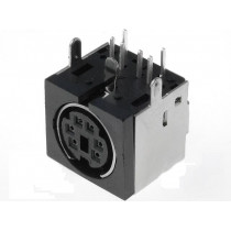 ; Socket; DIN mini; female; PIN: 6; THT; angled 90°;  ; Socket; DIN mini; female; PIN: 6; THT; angled 90°;