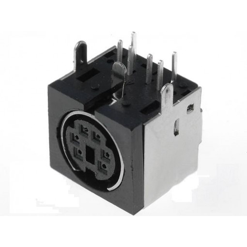 ; Socket; DIN mini; female; PIN: 6; THT; angled 90°; ; Socket; DIN mini; female; PIN: 6; THT; angled 90°;