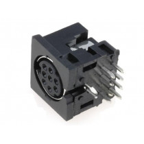 MDC-208; Socket; DIN mini; female; PIN: 8; THT; angled 90°; NINIGI MDC-208; Socket; DIN mini; female; PIN: 8; THT; angled 90°; NINIGI
