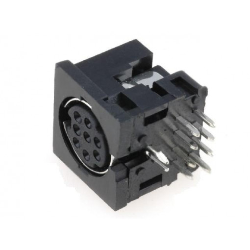 MDC-208; Socket; DIN mini; female; PIN: 8; THT; angled 90°; NINIGI MDC-208; Socket; DIN mini; female; PIN: 8; THT; angled 90°; NINIGI