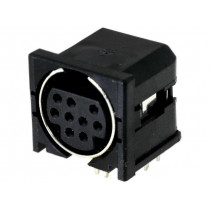 ; Socket; DIN mini; female; PIN: 9; THT; angled 90°;  ; Socket; DIN mini; female; PIN: 9; THT; angled 90°;