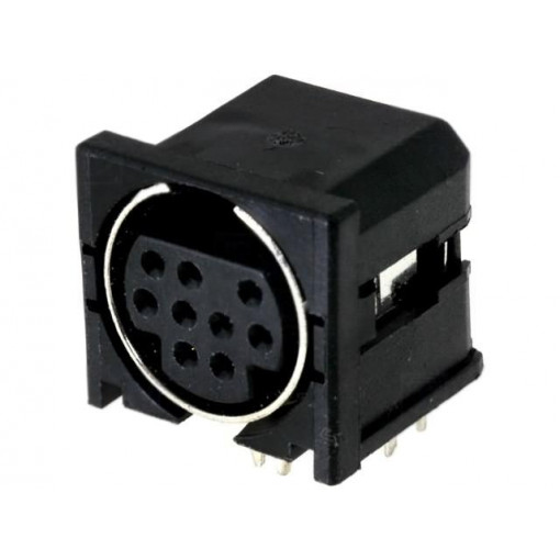 ; Socket; DIN mini; female; PIN: 9; THT; angled 90°; ; Socket; DIN mini; female; PIN: 9; THT; angled 90°;