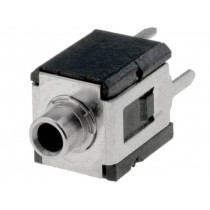 MDPC2A; Socket; Jack 2,5mm; female; mono; with on/off switch; THT; SWITCHCRAFT