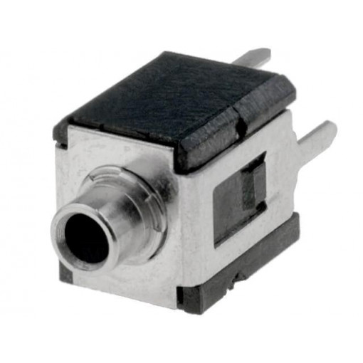 MDPC2A; Socket; Jack 2,5mm; female; mono; with on/off switch; THT; SWITCHCRAFT