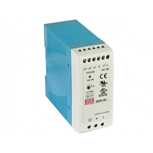 MDR-40-48; Power supply: switched-mode; 40W; 48VDC; 48÷56VDC; 0.83A; 300g; MEAN WELL