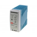 MDR-60-12; Power supply: switched-mode; 60W; 12VDC; 12÷15VDC; 5A; 85÷264VAC; MEAN WELL