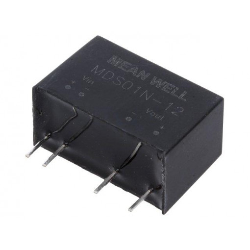 MDS01N-12; Converter: DC/DC; 1W; Uin: 21.6÷26.4V; 12VDC; Iout: 84mA; SIP7; 4.2g; MEAN WELL