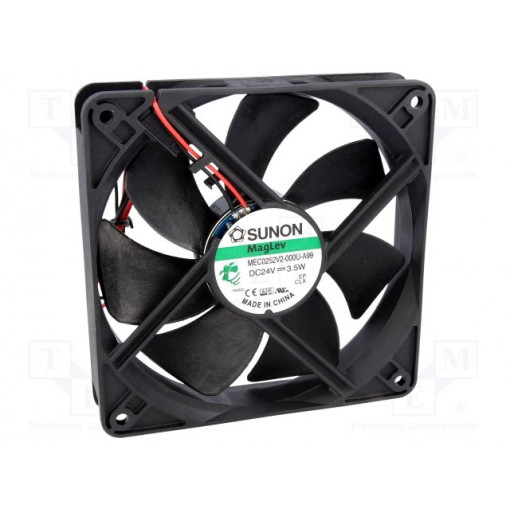 MEC0252V2-000U-A99; Fan: DC; axial; 24VDC; 120x120x25mm; 158m3/h; 40.5dBA; Vapo; 24AWG; SUNON