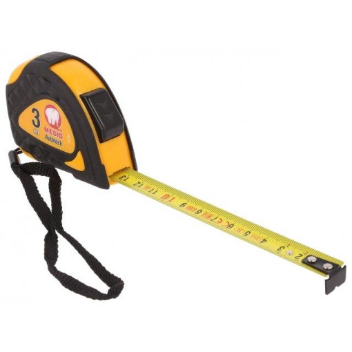 99193; Measuring tape; L: 3m; Width: 16mm; Enclos.mat: ABS,rubber; MEDID