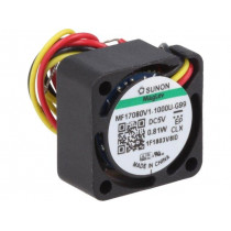 MF17080V1-1000U-G99; Fan: DC; axial; 5VDC; 17x17x8mm; 1.52m3/h; 21.5dBA; Vapo; Out: F type; SUNON MF17080V1-1000U-G99; Fan: DC; axial; 5VDC; 17x17x8mm; 1.52m3/h; 21.5dBA; Vapo; Out: F type; SUNON