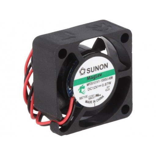 MF25101V1-1000U-A99; Fan: DC; axial; 12VDC; 25x25x10mm; 6.42m3/h; 26dBA; Vapo; 14000rpm; SUNON