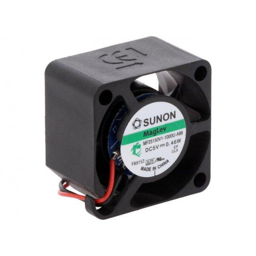 MF25150V1-1000U-A99; Fan: DC; axial; 5VDC; 25x25x15mm; 5.24m3/h; 20dBA; Vapo; 10000rpm; SUNON